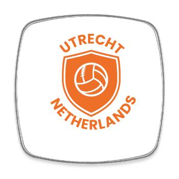 Utrecht Volleyball Shield - Square fridge magnet - white - Front