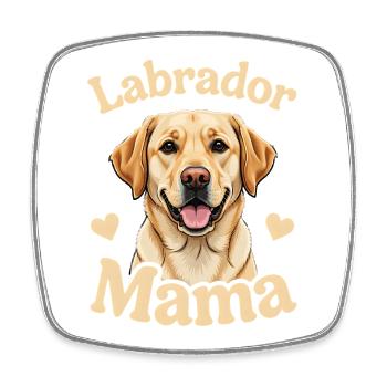 Motif de maman labrador Chiens propriétaires de chiens - Magnet carré - blanc - Devant