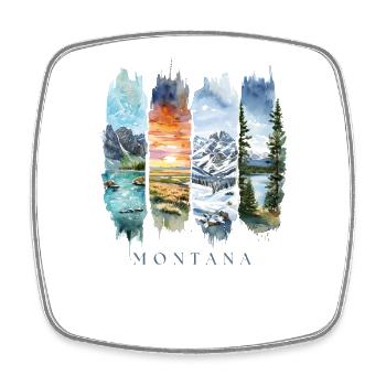 Montana Vacation Travel – Big Sky Country - Square fridge magnet - white - Front