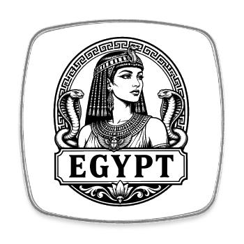Pyramides de la reine du Nil de Cléopâtre Égypte - Magnet carré - blanc - Devant