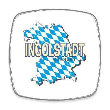 Ville d’Ingolstadt en Bavière, Allemagne Souvenir - Magnet carré - blanc - Devant