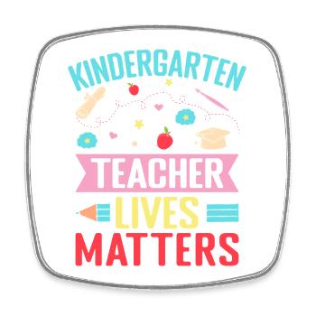Pre K Teacher Lives Matters Kindergarten Teacher - Viereckiger Kühlschrankmagnet - Weiß - Vorne
