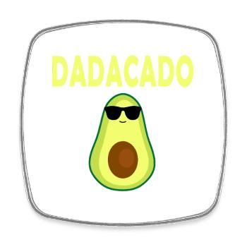 DADACADO Avocat avec lunettes de soleil - Magnet carré - blanc - Devant