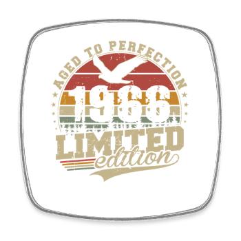 1966 Vintage Vintage Birthday Gift Retro - Square fridge magnet - white - Front