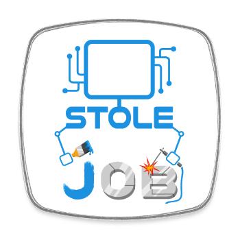 AI Stole My Job Funny Tech Graphic - Viereckiger Kühlschrankmagnet - Weiß - Vorne