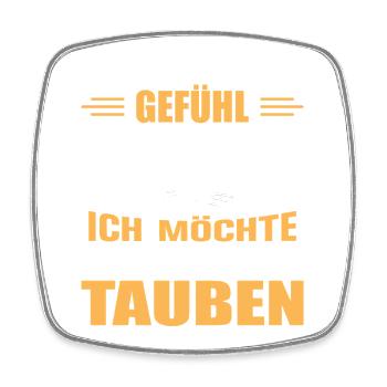 Taubenzüchter Taube Taubenzucht Spruch Brieftaube - Viereckiger Kühlschrankmagnet - Weiß - Vorne