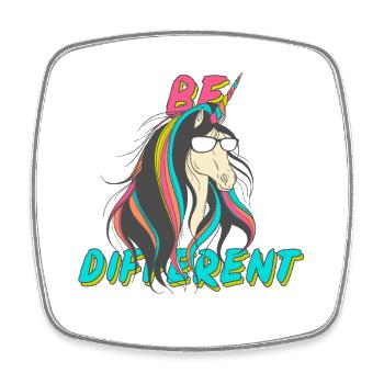 Fête de nerds de la licorne Be Different - Magnet carré - blanc - Devant