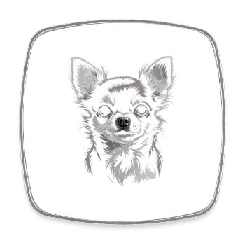 Chihuahua - Viereckiger Kühlschrankmagnet - Weiß - Vorne