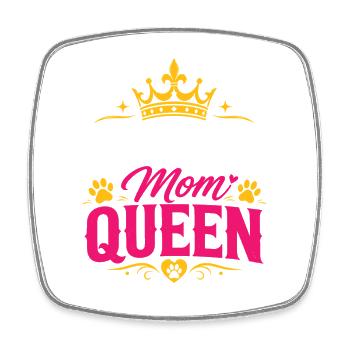 Malinois Mom Queen - Square fridge magnet - white - Front