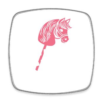 Hobby Horse | Mein Pferd hat Stil | Sport - Viereckiger Kühlschrankmagnet - Weiß - Vorne