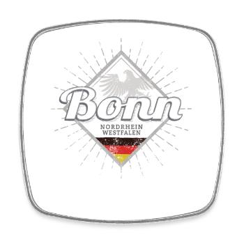 Bonn Stadt in Deutschland Nordrhein-Westfalen NRW - Viereckiger Kühlschrankmagnet - Weiß - Vorne