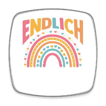 Kita Erste Klasse Regenbogen Schüler Kindergarten - Viereckiger Kühlschrankmagnet - Weiß - Vorne