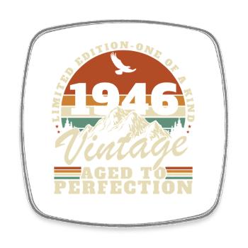 1946 Vintage Rétro Cadeau D'anniversaire - Magnet carré - blanc - Devant