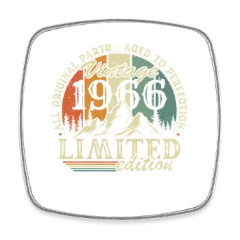 Vintage 1966 Original Vintage Birthday Gift - Square fridge magnet - white - Front