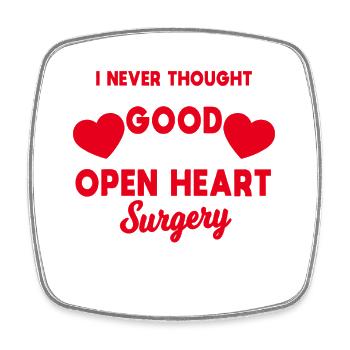 Open Heart Siegestee - Viereckiger Kühlschrankmagnet - Weiß - Vorne