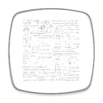 13 Geburtstag Mathe Mathematik Teenager Jugendlich - Viereckiger Kühlschrankmagnet - Weiß - Vorne