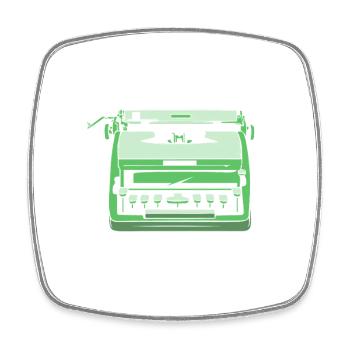 Blindenschrift Braille Blind - Square fridge magnet - white - Front