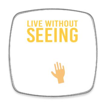 Blindenschrift Braille Blind - Square fridge magnet - white - Front
