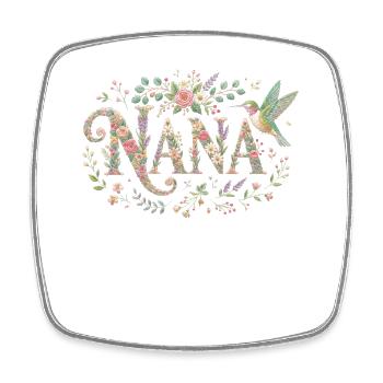 Rubinkehl-Kolibri-Nana Oma - Viereckiger Kühlschrankmagnet - Weiß - Vorne