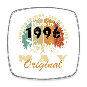 Cadeau du 30e anniversaire Original mai 1996 - Magnet carré - blanc - Devant