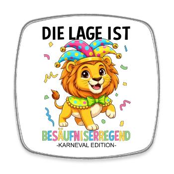 Die Lage Ist Besäufniserregend Karneval Edition - Viereckiger Kühlschrankmagnet - Weiß - Vorne