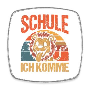 Kita Erste Klasse Löwe Schüler Kindergarten - Viereckiger Kühlschrankmagnet - Weiß - Vorne