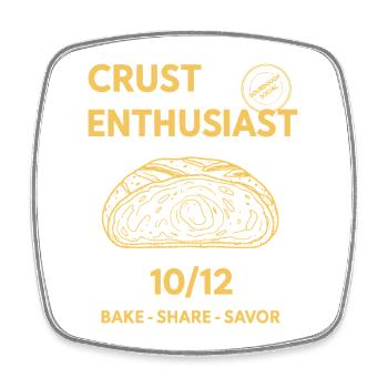 Sourdough Bread Baking Baker Crust Enthusiast - Square fridge magnet - white - Front