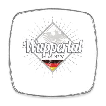 Wuppertal Stadt in Deutschland Nordrhein-Westfalen - Viereckiger Kühlschrankmagnet - Weiß - Vorne