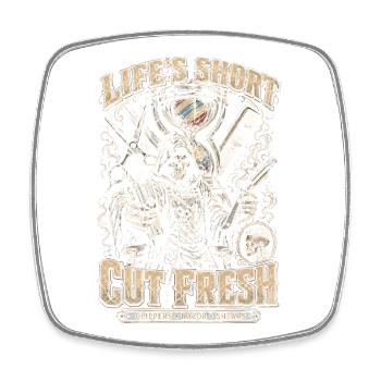 Barber Barbier Cut Fresh - Square fridge magnet - white - Front
