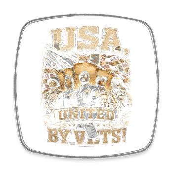 Jour des anciens combattants pour les démocrates USA unis par les vétérans ! - Magnet carré - blanc - Devant