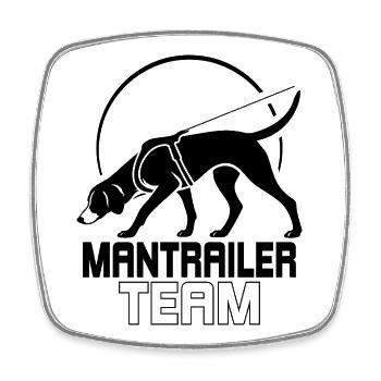 Foxhound Mantrailer Team Dog Sport Dogs Wilsigns - Magnet carré - blanc - Devant