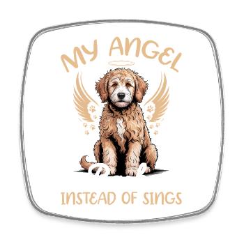Goldendoodle Dog Breed - Square fridge magnet - white - Front