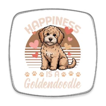 Goldendoodle Dog Breed - Square fridge magnet - white - Front