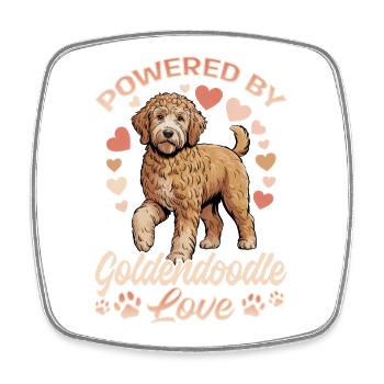 Goldendoodle Dog Breed - Square fridge magnet - white - Front