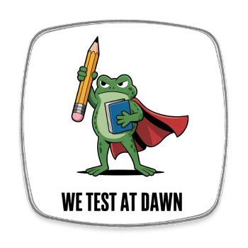 Dawn Test Froschheld - Viereckiger Kühlschrankmagnet - Weiß - Vorne