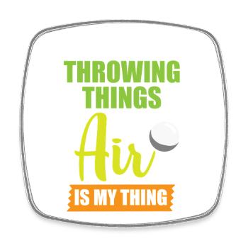 discus throw discus throw discus thrower - Square fridge magnet - white - Front