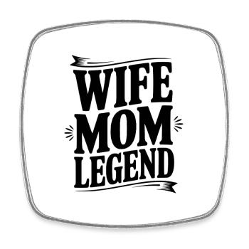 Ehefrau-Mama-Legende - Viereckiger Kühlschrankmagnet - Weiß - Vorne