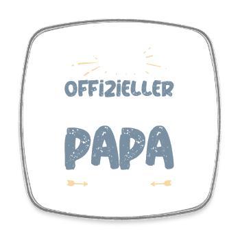 Offizieller Bullmastiff Papa - Viereckiger Kühlschrankmagnet - Weiß - Vorne