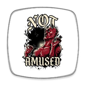Red Devil Not Amused Funny - Square fridge magnet - white - Front