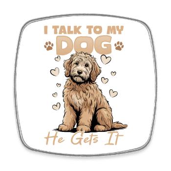 Goldendoodle Dog Breed - Square fridge magnet - white - Front