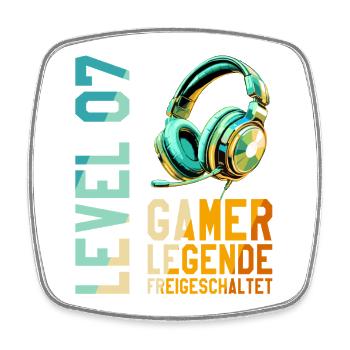7. Geburtstag Junge Mädchen Gaming Level 7 Jahre - Viereckiger Kühlschrankmagnet - Weiß - Vorne