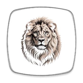 Lion - Square fridge magnet - white - Front