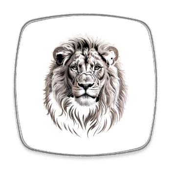 Lion - Square fridge magnet - white - Front