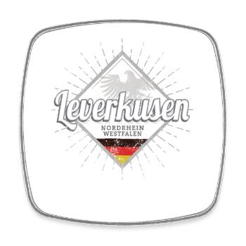 Leverkusen Stadt Deutschland Nordrhein-Westfalen - Viereckiger Kühlschrankmagnet - Weiß - Vorne