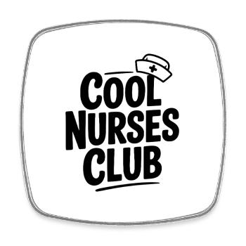 Cool Nurses Club - Viereckiger Kühlschrankmagnet - Weiß - Vorne