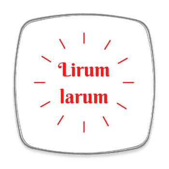 Lirumlarum Sun - Vocabulary, Forgotten Words - Square fridge magnet - white - Front