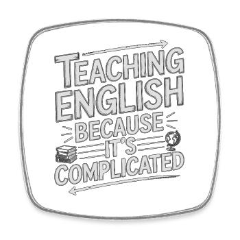 ESL Teacher Teaching English Because ESL Educator - Viereckiger Kühlschrankmagnet - Weiß - Vorne