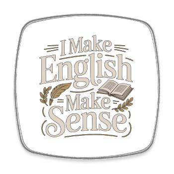 ESL Teacher I Make English Make ESL Education - Viereckiger Kühlschrankmagnet - Weiß - Vorne