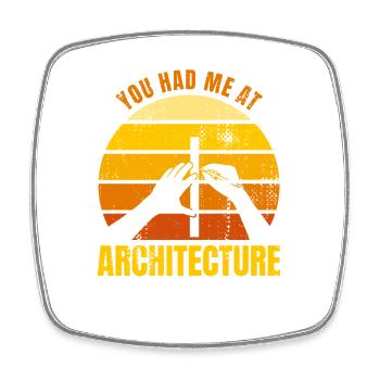 Architects' Saying - Square fridge magnet - white - Front