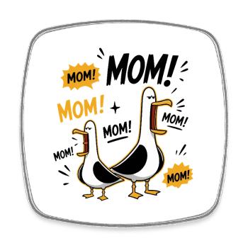 Mouettes drôles Maman Fête des Mères Maman Mouettes - Magnet carré - blanc - Devant